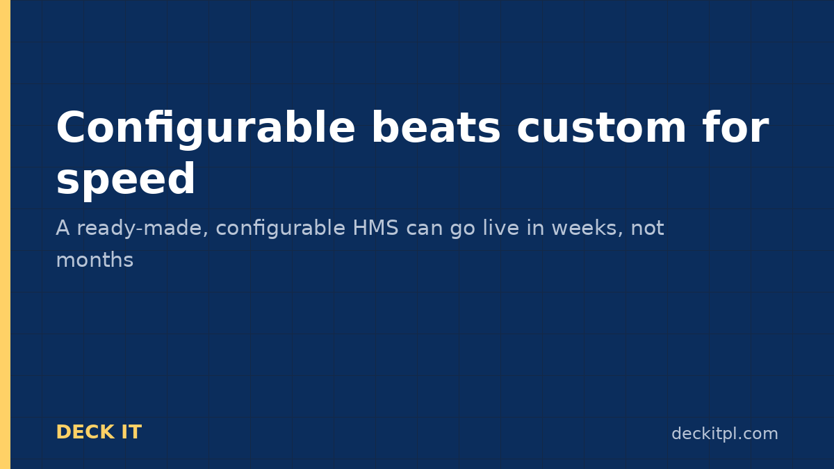 How a configurable hospital management product shortens the path from decision to go-live