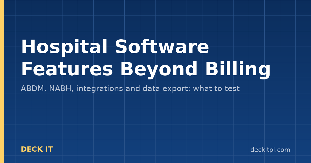 Hospital management software features to evaluate beyond billing